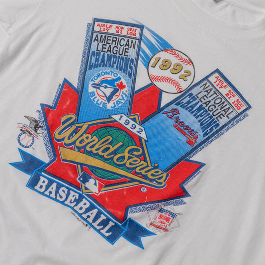 VTG - 1992 MLB World Series Tee Blue Jays Vs. Atlanta Braves -Single Stitch