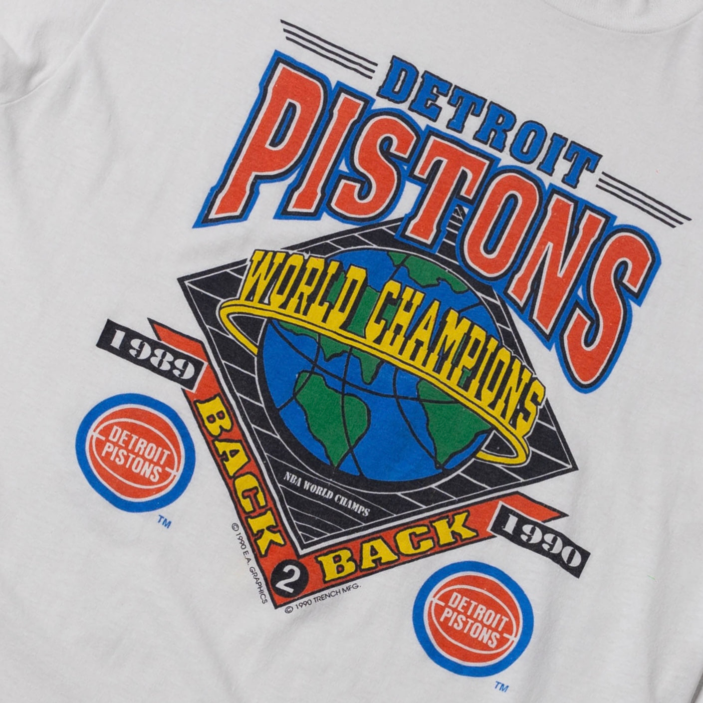 '90 DETROIT PISTONS BACK 2 BACK WORLD CHAMPIONS